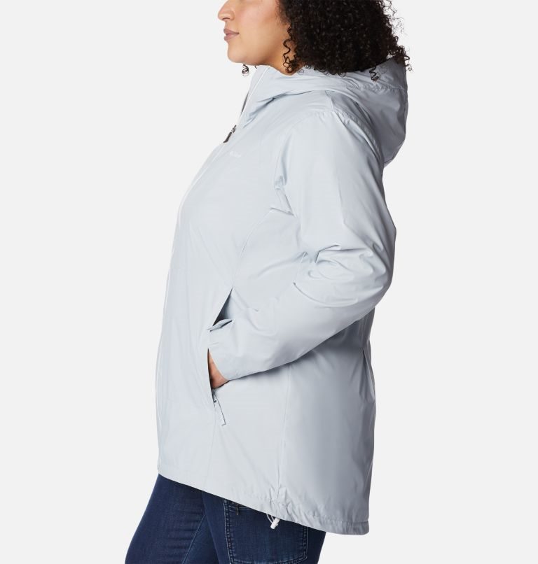 Jacheta Columbia Switchback Captusite Long Dama Gri Deschis | Plus Size WLA8Z97S0